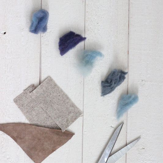 Studio Scenes- Steel Blue, Oatmeal & Violet