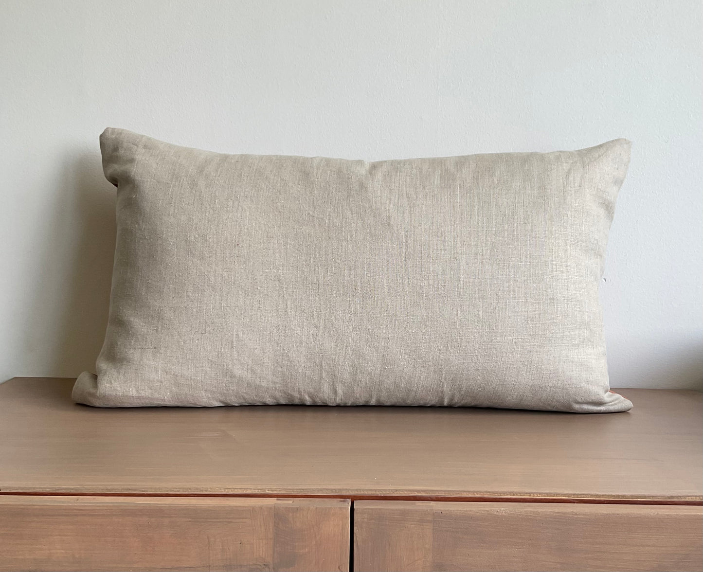 Linen Screen Printed Pillow Cover - Dusty Rose