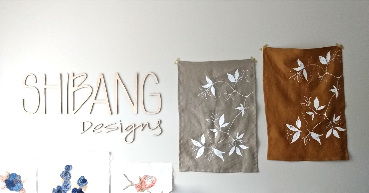 Raw Sienna & White Linen Tea Towel