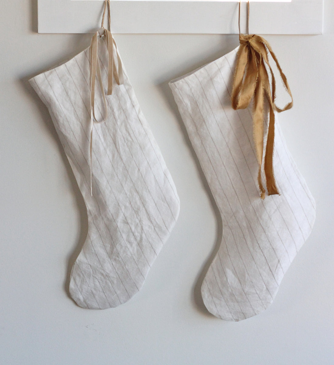 Linen Christmas Stockings