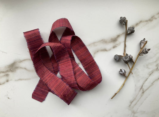 Hand Dyed Silk Ribbon - Sugar Plum