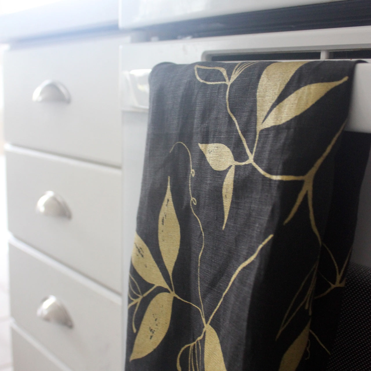 Tea Towel - Black & Gold