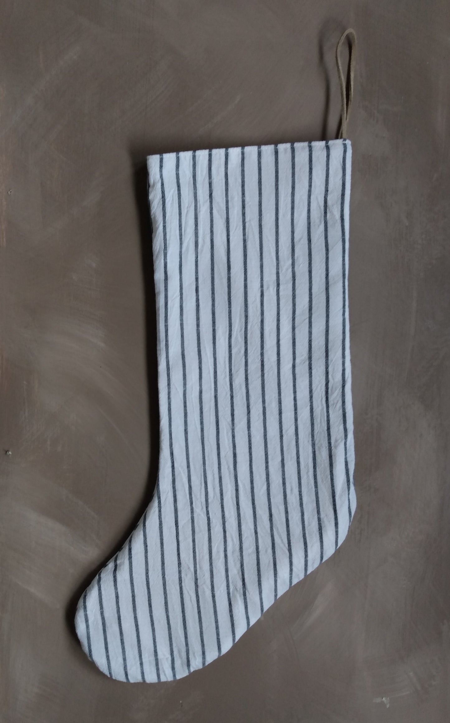 Minimalist Linen Blend Stocking - Narrow Stripe